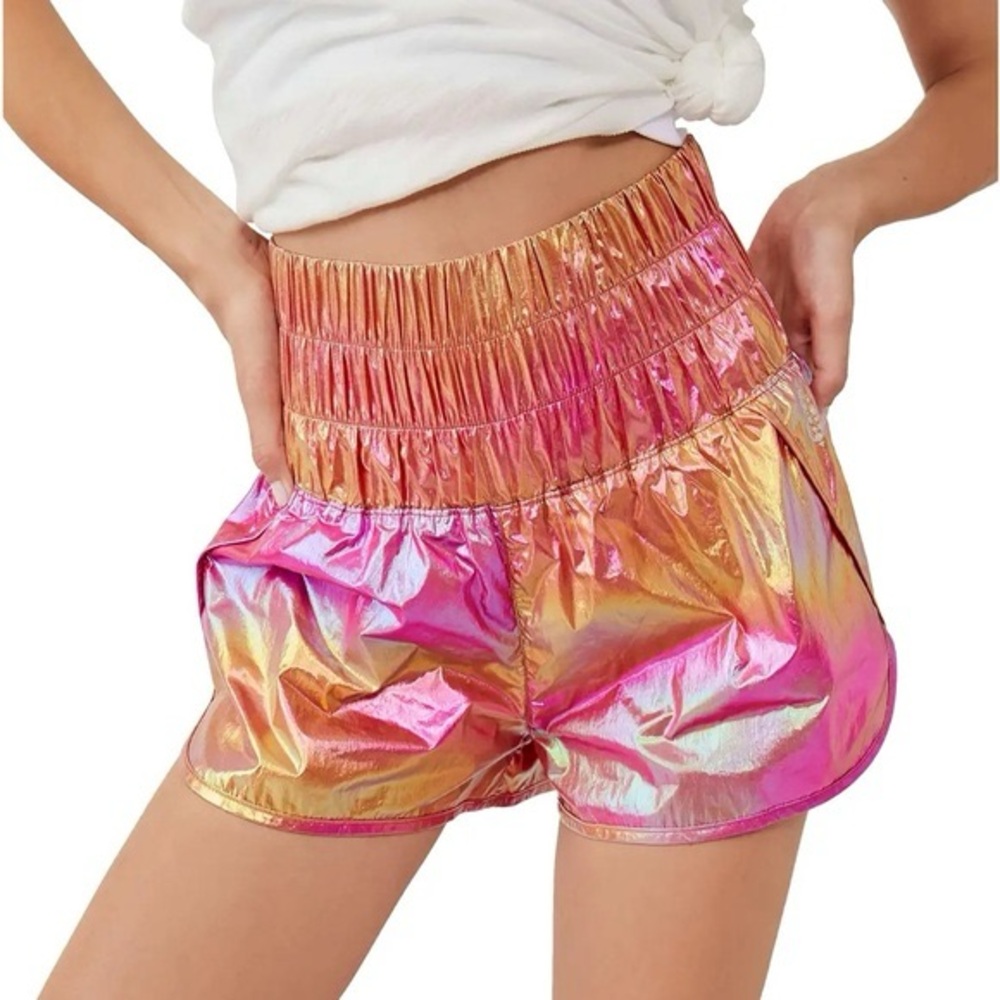 FP Movement by Free People Way Home Shine Shorts in Pink - Large